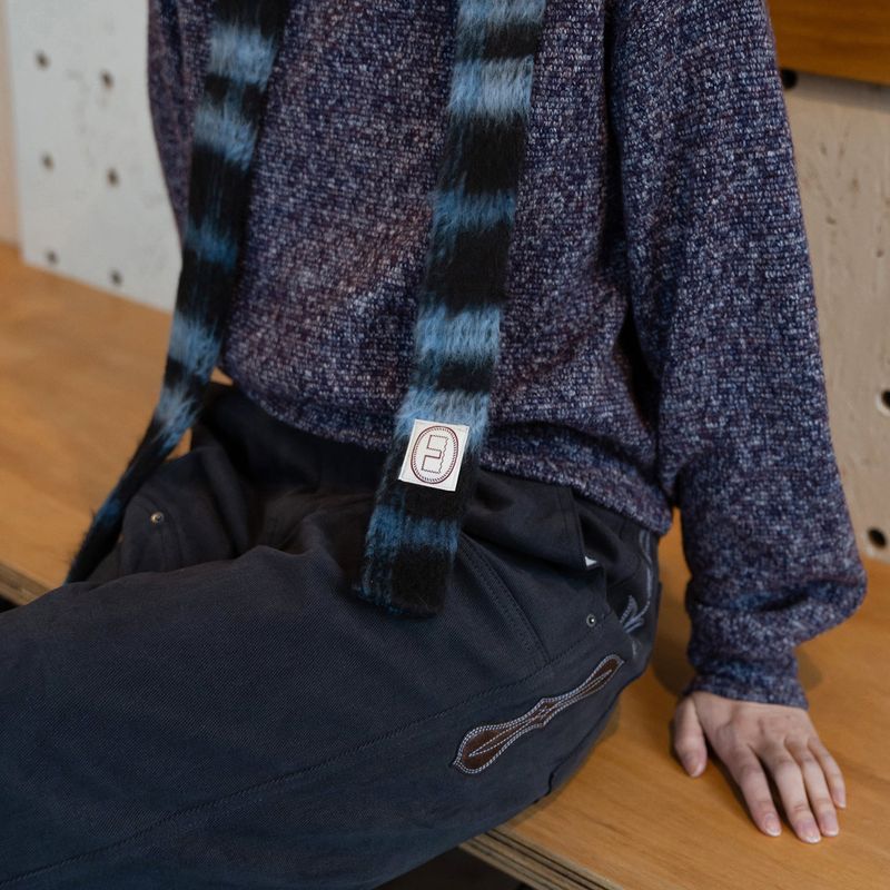 Western boots cut work pants / Charcoal