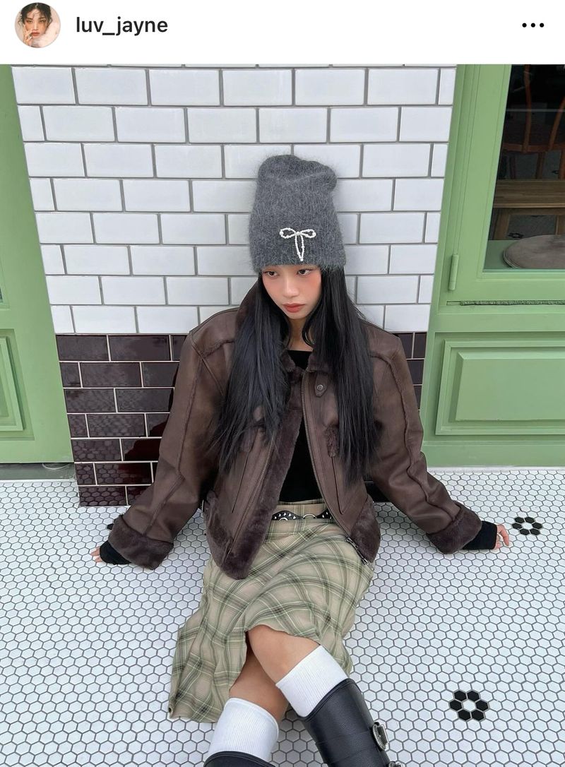 Pearl Ribbon Beanie