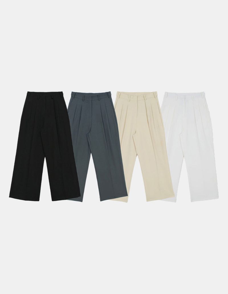 LMN All-Day Pintuck Bejo Wide Slacks (4 colors)