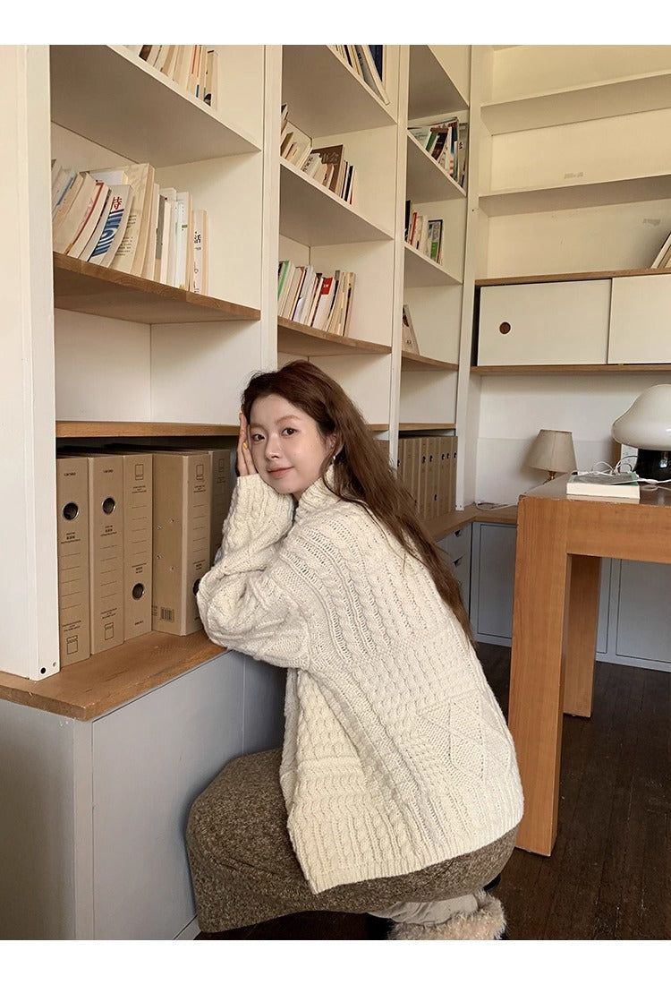 Wool Flow Warm Knit Cardigan