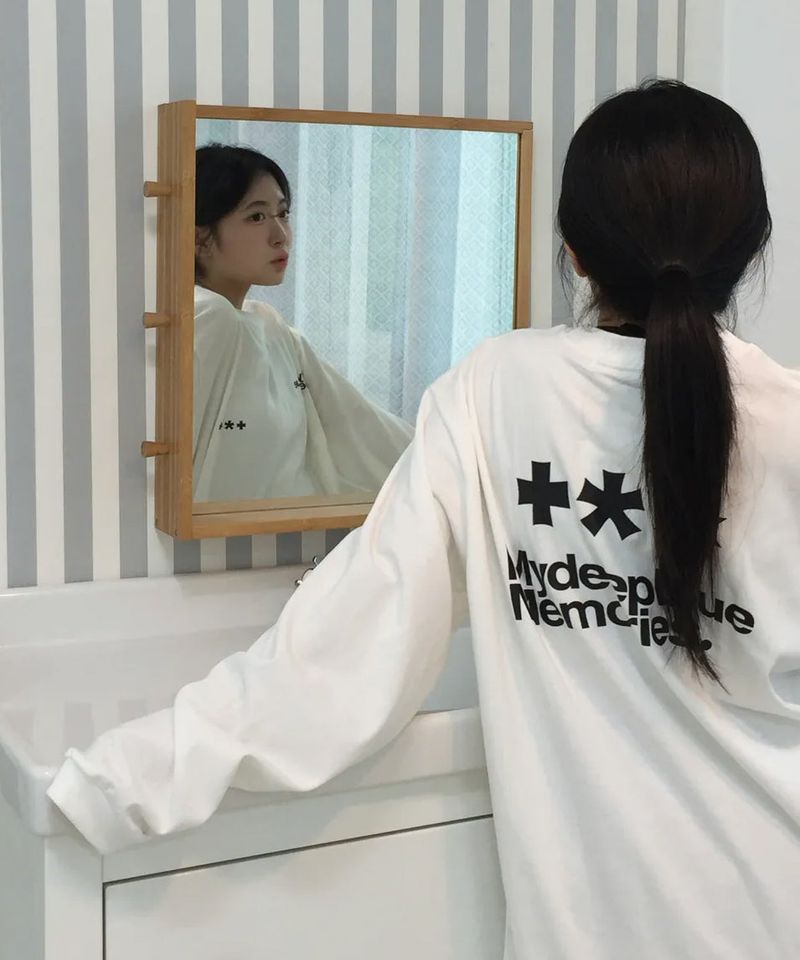 MM SYMBOL LOGO LONG SLEEVE T(WHITE)