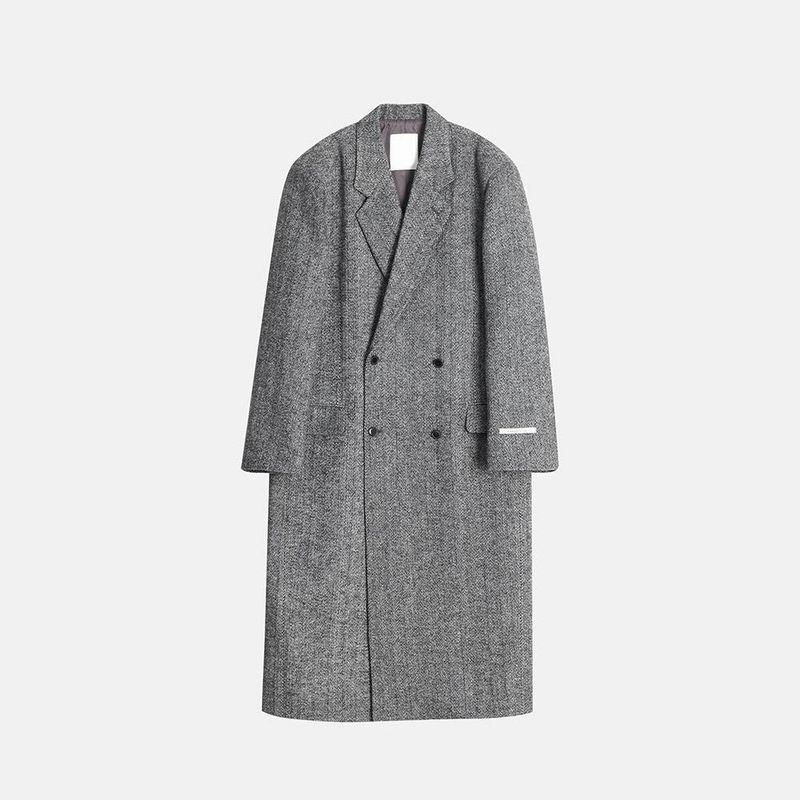 ASCLO Grace Herringbone Wool Coat (2color)