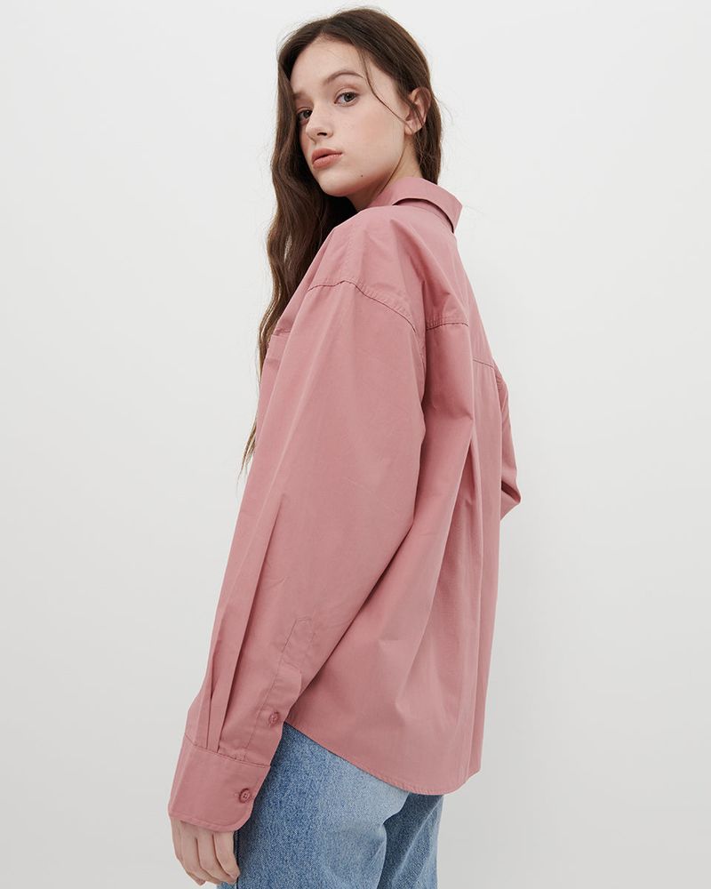LOGO POPLIN SHIRT [PINK]