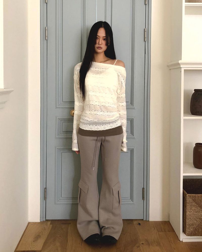 Remo Fleece Cargo Bootcut Fold Pants