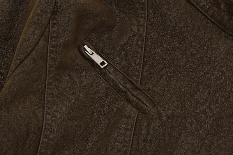 Romy Washed Leather Rider Jacket