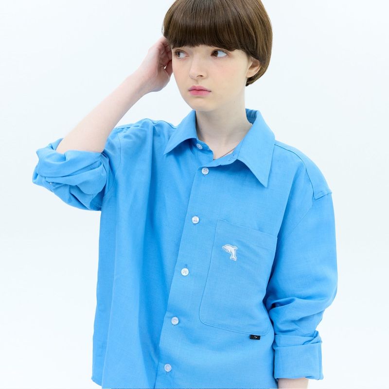 Soft linen dolphin shirt