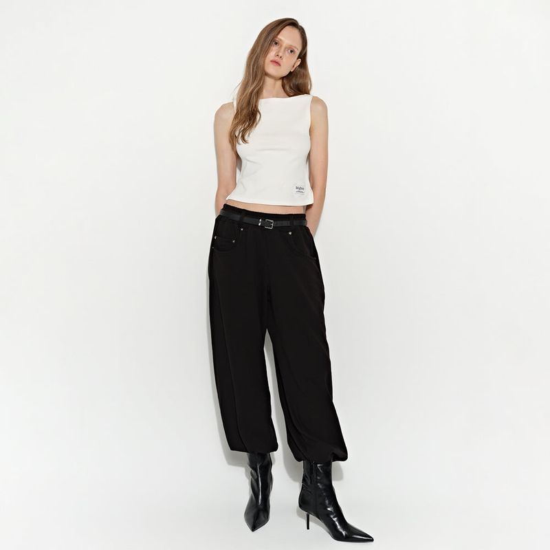 Jean Pocket Wide Pants Black