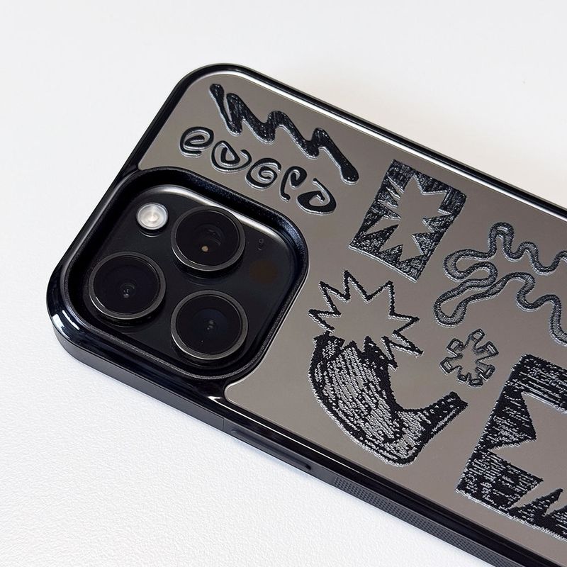 NEWTOPIA_BioDoodle Bumper Mirror Phone Case (BK)