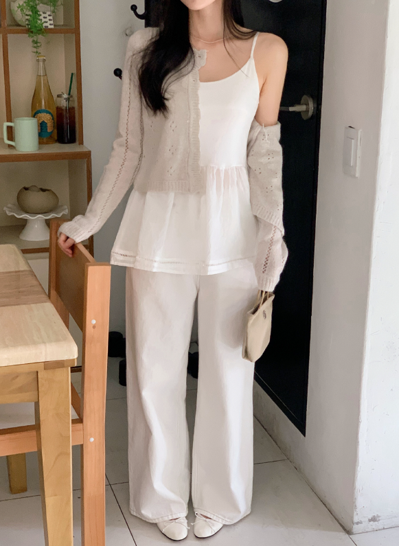 TD Basic Wide Cotton Pants (3color)