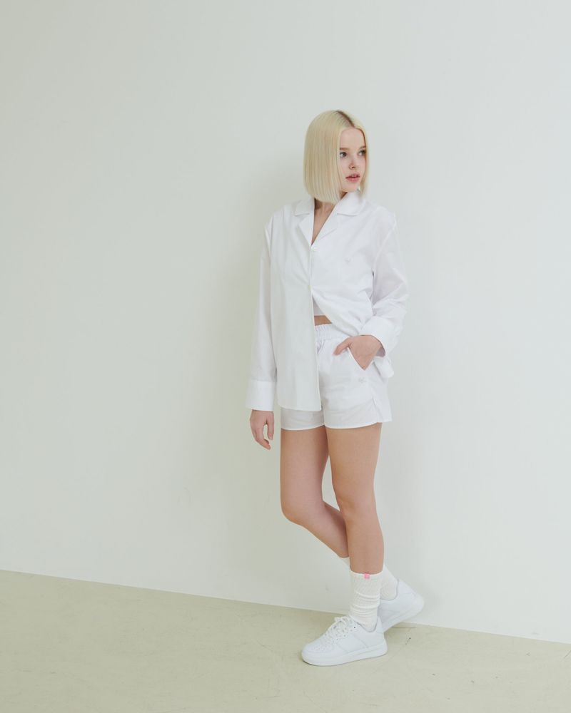 Ontheshell Shirt Set Up - Pure White