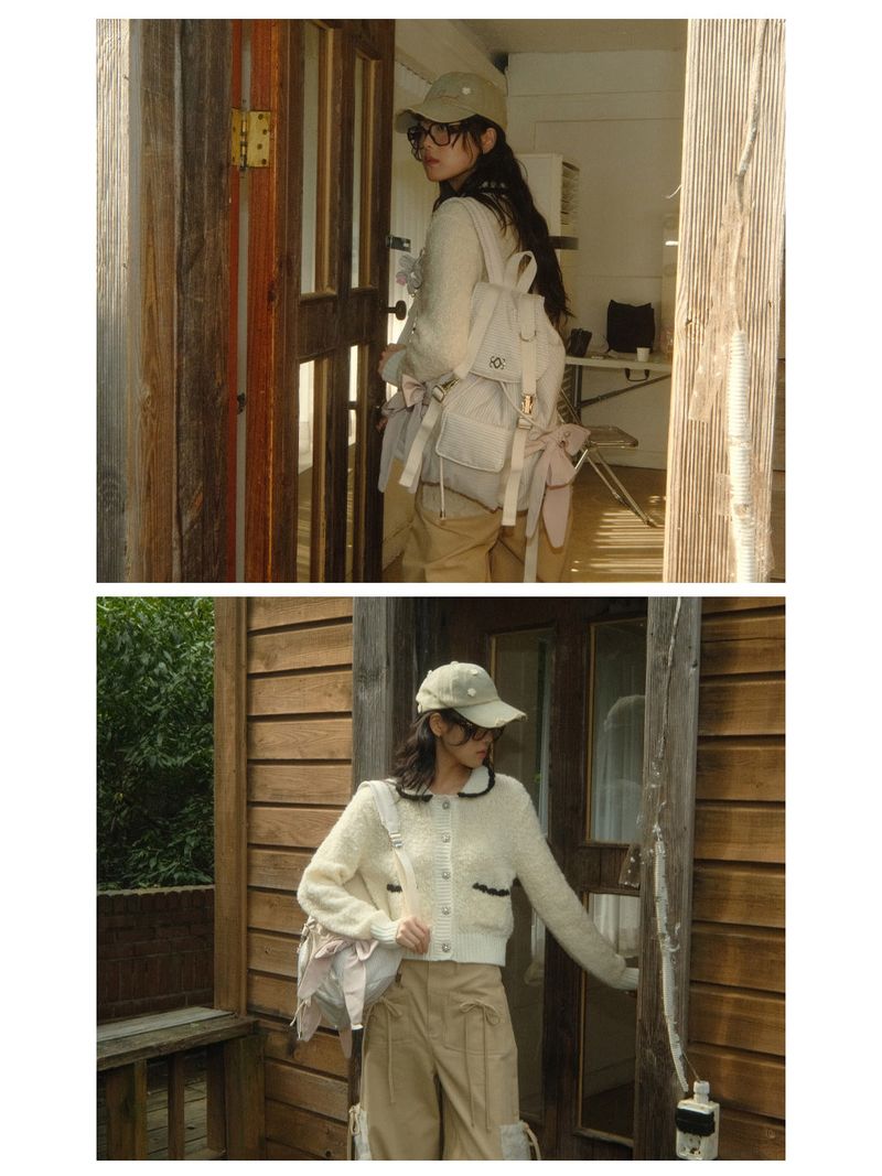 Alpaca Knit Cardigan (Ivory)