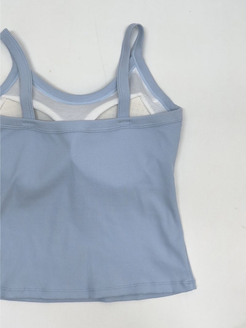 Ribbed U-neck Bra Top Sleeveless