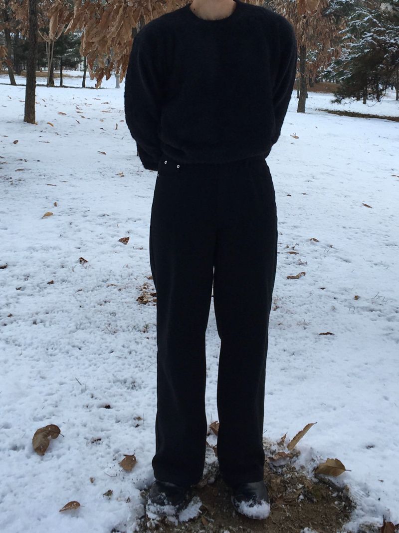 Semi-Wide Cotton Pants