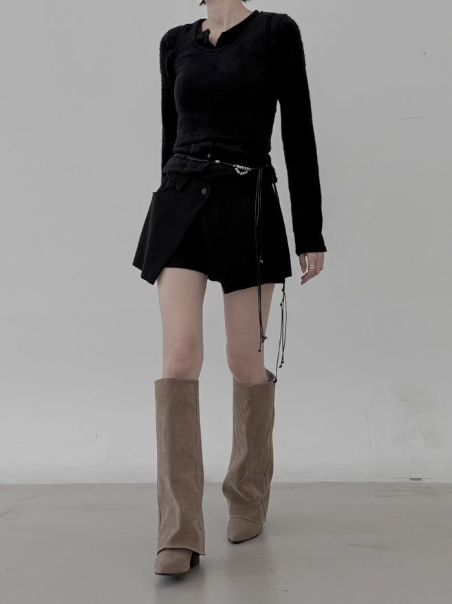 Bude Fur Sleeveless Cardigan Set