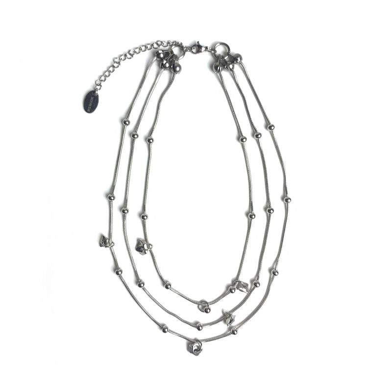 Dazzling Club（ダズリン クラブ）の「White Silver Layered Necklace（Accessories）」