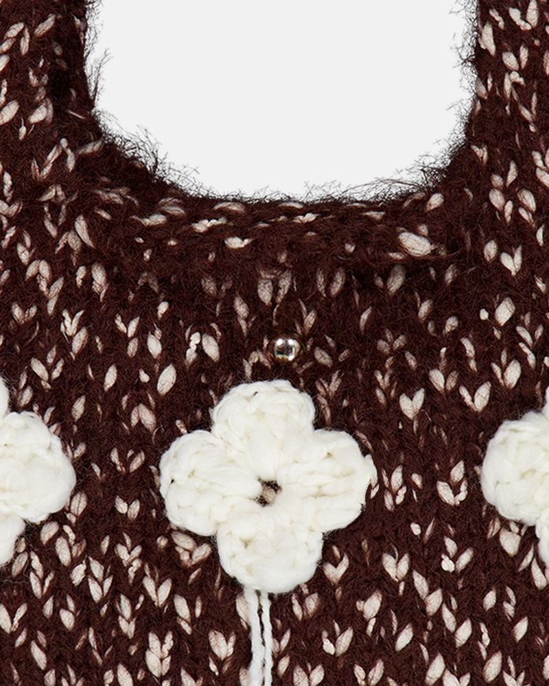 Clover Knit Bag - Brown