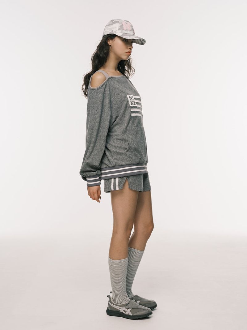 P.O.M FLUFFY SHORTS GREY