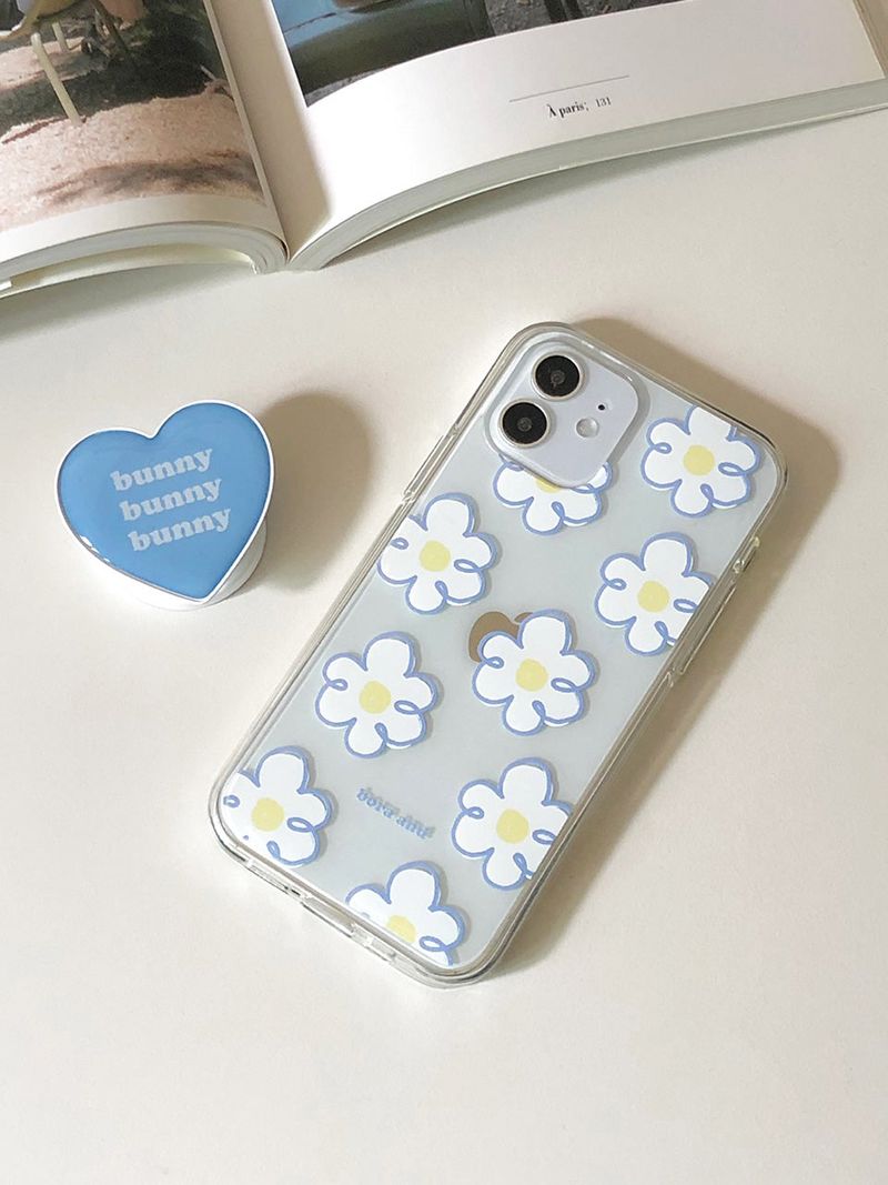 bora and(ボラアンド)の「Blue flower jelly case (iphone case)(Smartphone Accessories)」