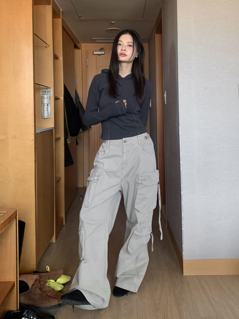  LINE HOOD HALF ZIP-UP