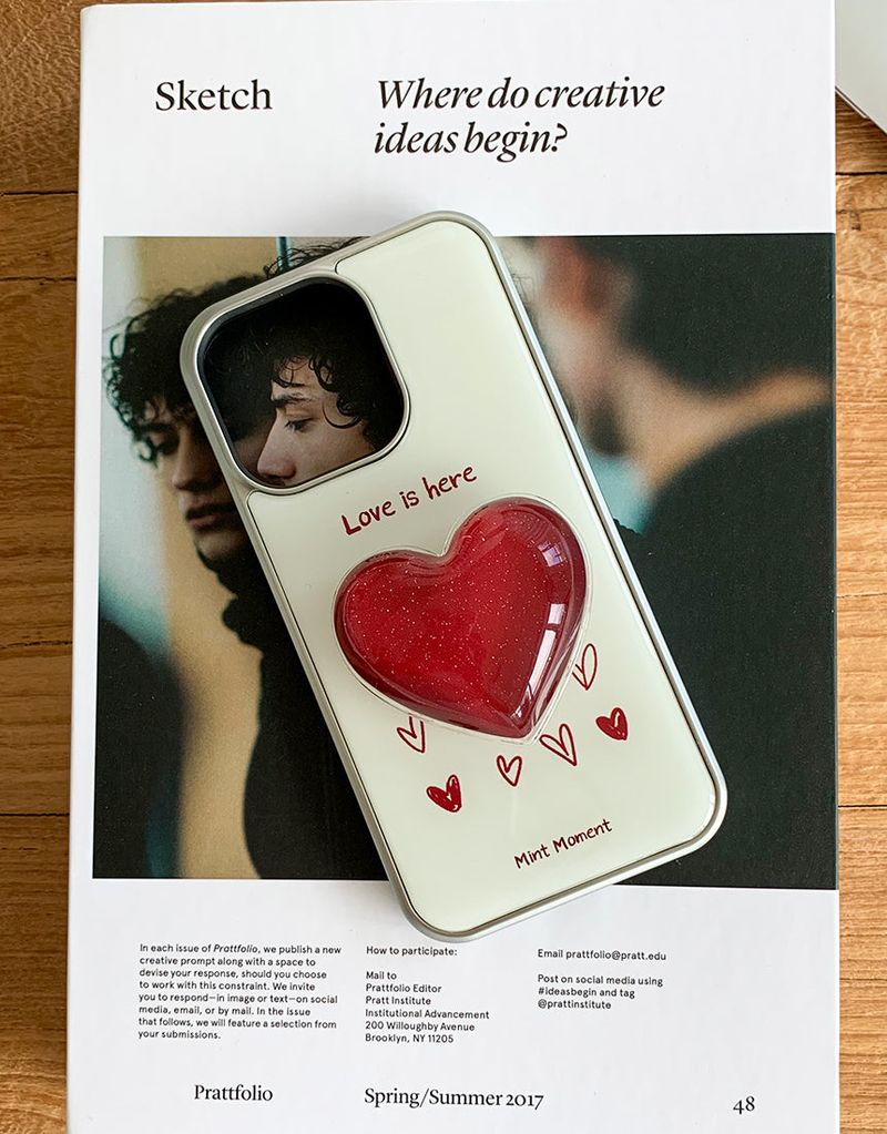 [MADE]LOVE シルバーエポキシバンパー iPhoneケース