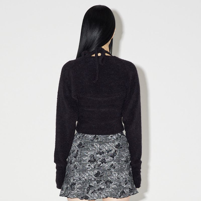 リボンテリーボレロセット / Ribbon Terry Bolero Set [BLACK]