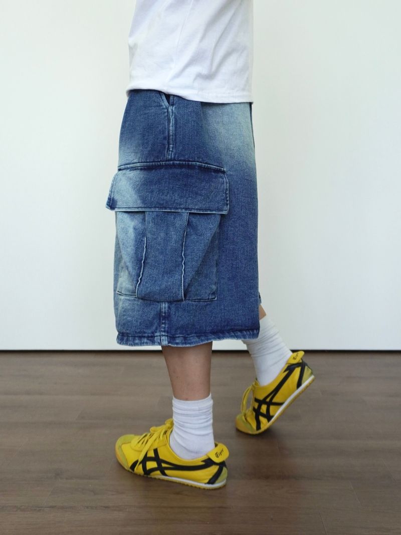 Vintage Washed Denim Shorts 3C