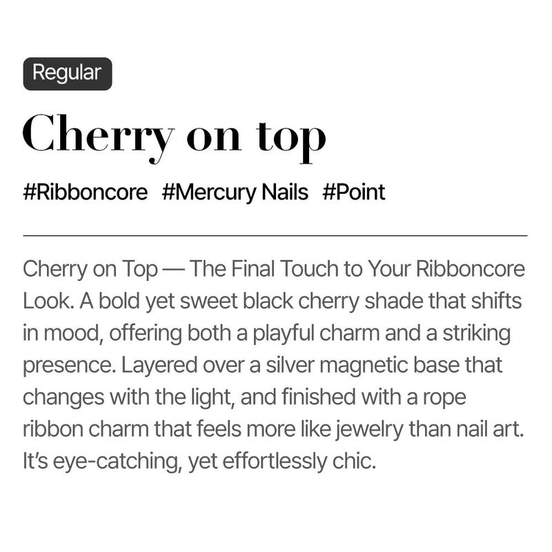 MUZMAK Reusable Glam Design Nail Tip Cherry on top(Regular)