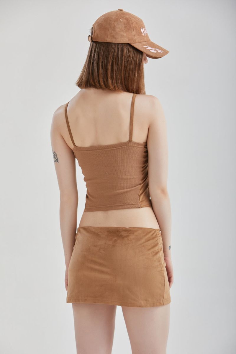 VELVET STUD SKIRT