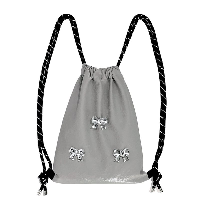 Silver Ribbon Gym Sack [Gray]