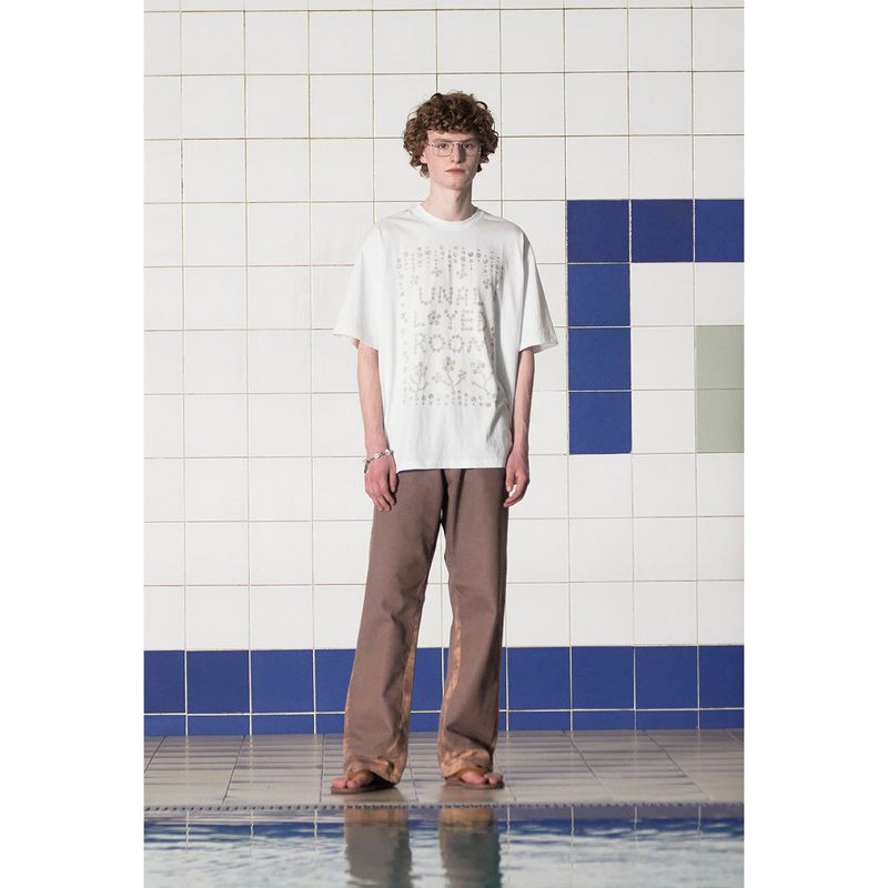 BUTTON LOGO T SHIRT / WHITE