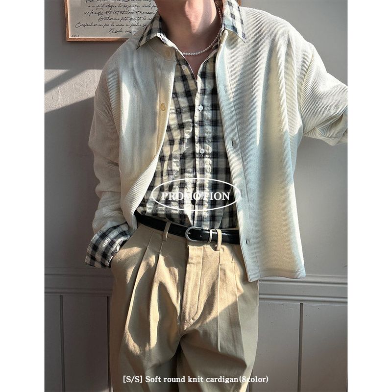  [S/S] Soft round knit cardigan(8color)