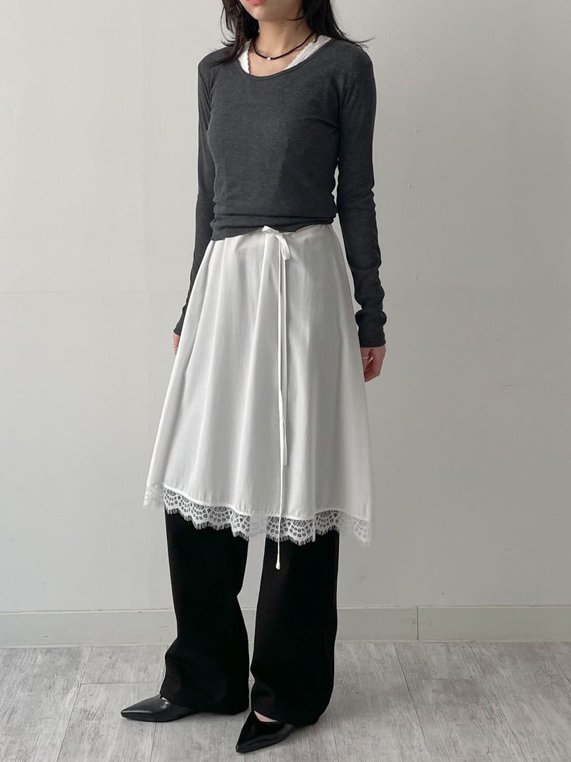 Akaya Satin Lace Long One Piece