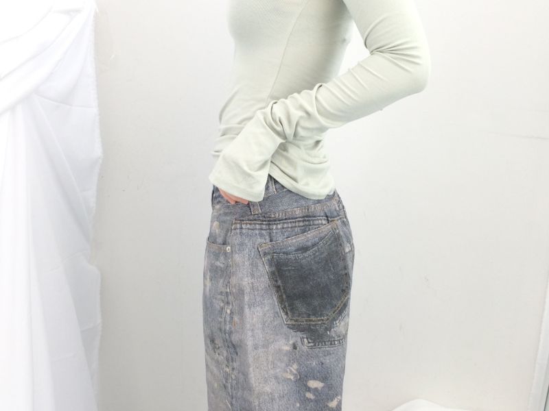 rough-washed vintage denim