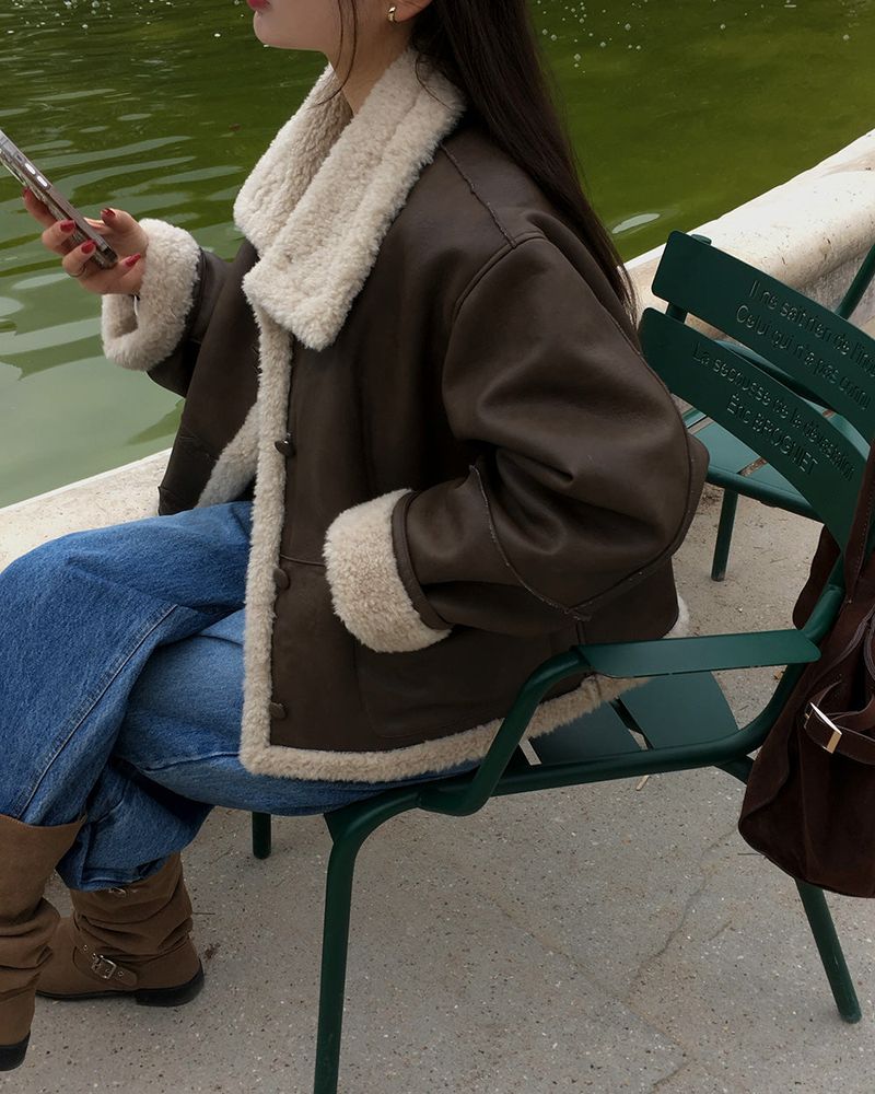 [ORIGINAL] Tambur Leather Shearling Coat