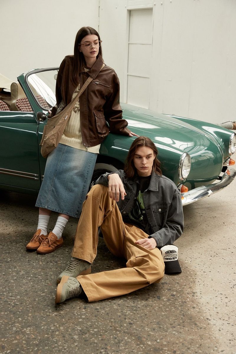 Vegan Leather Pocket blouson - BROWN