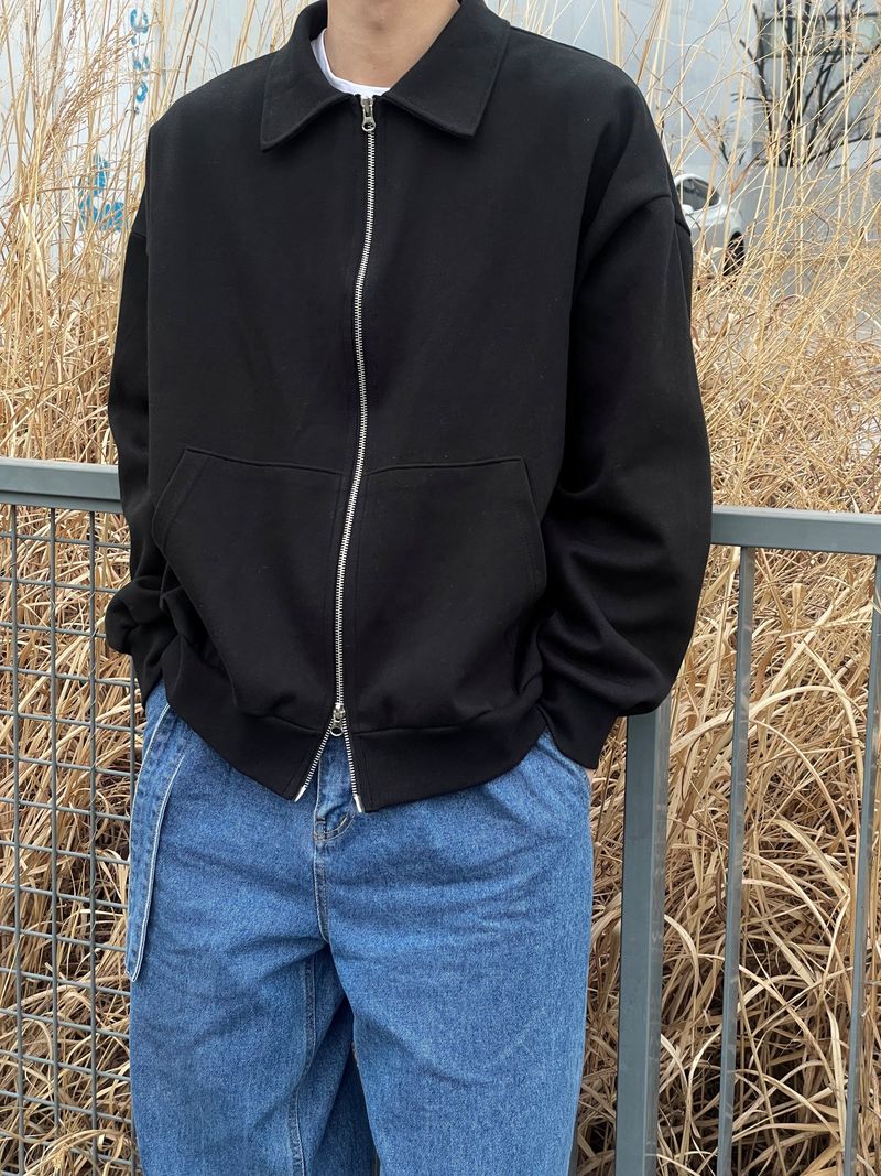 Melange twoway jacket