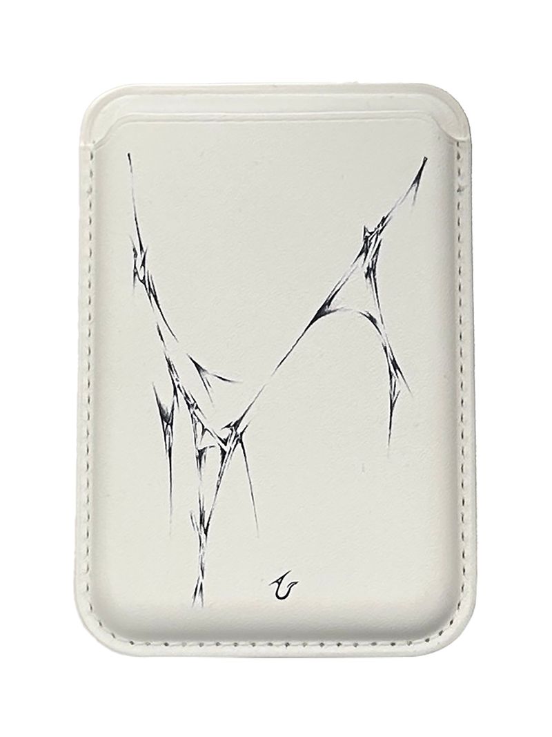 drawing magsafe card wallet (white)