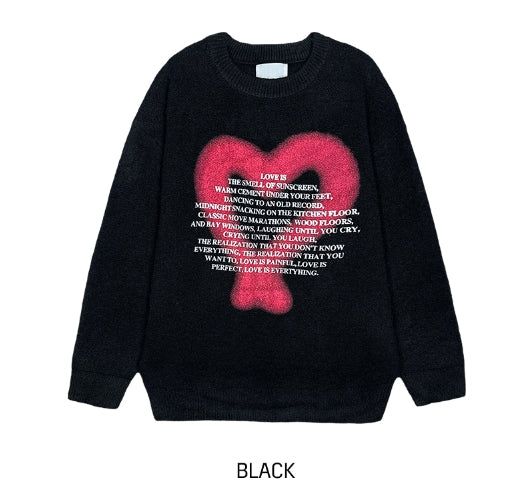 Kuro spray heart wool knitwear