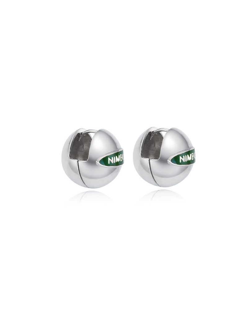 GREEN TAG BALL EARRINGS