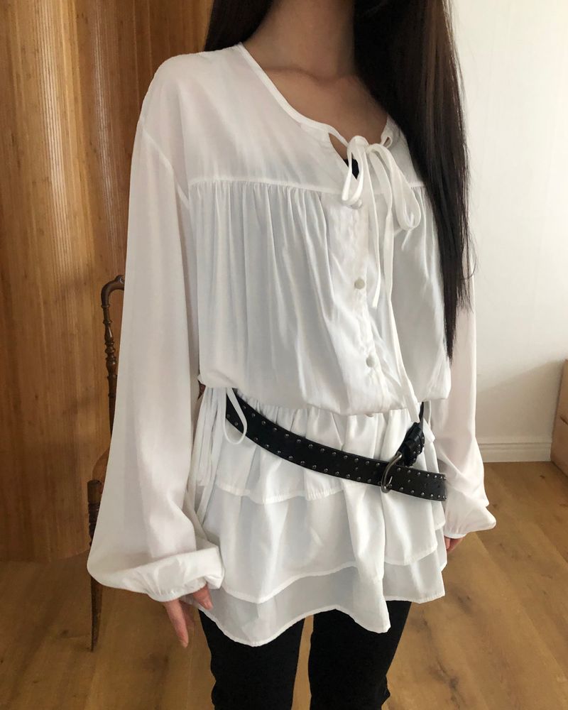 Roent V-Neck Tiered Layered Dress