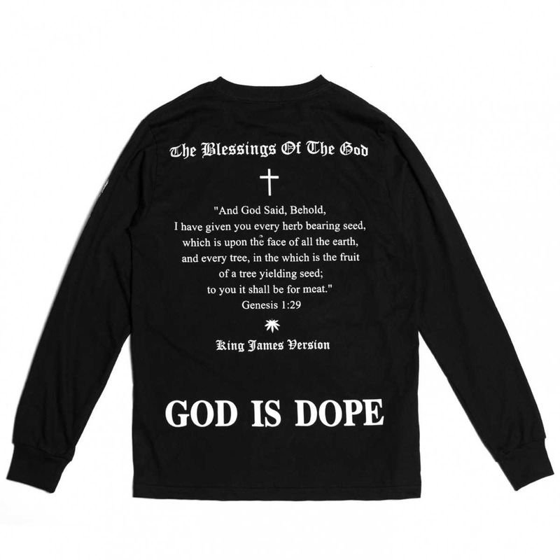 TZ God is Dope LS Tee - Black