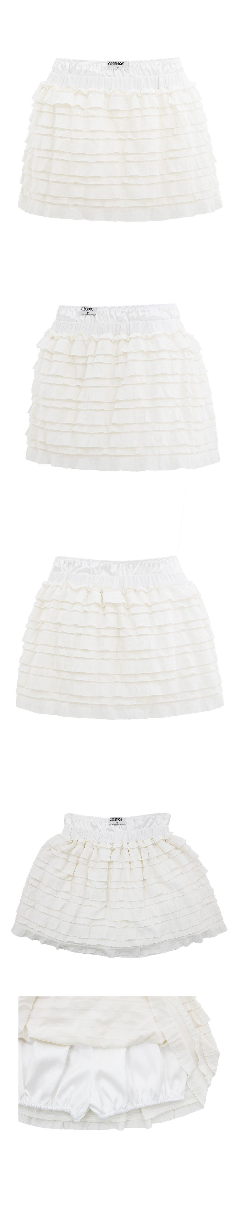 FRINGE SKIRT IN IVORY