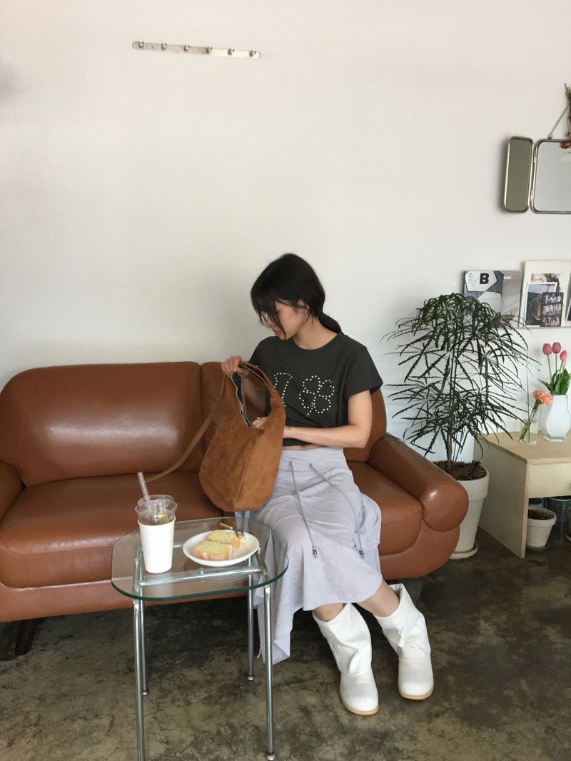 Chunky linen boots (1color)