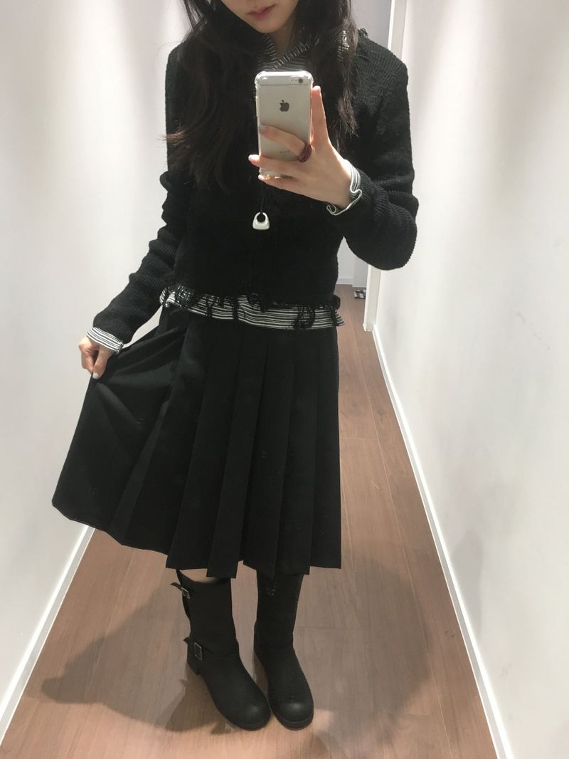 YWD PLEATS SKIRT + BELT (2color)