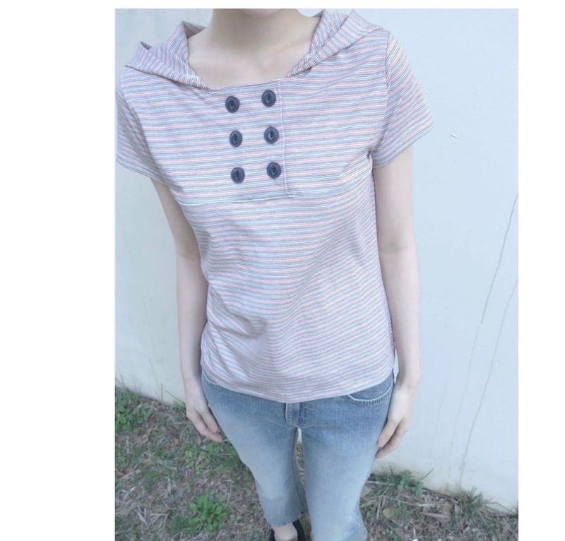 double tencel hood tee