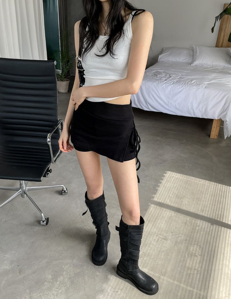Della Ribbon Layered Skirt Pants