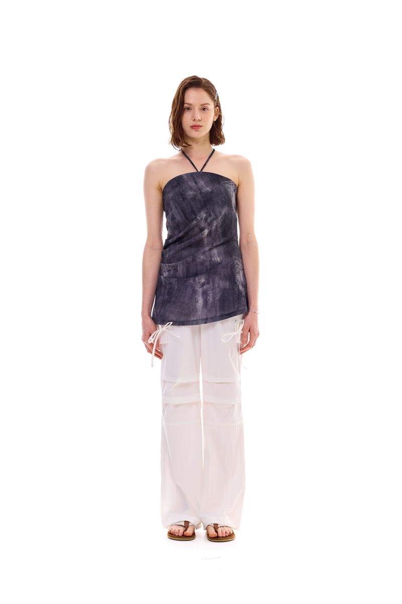 ARIKIM（アリキム）の「POCKET PRINTING HALTERNECK DRESS / BLACK（Dresses）」