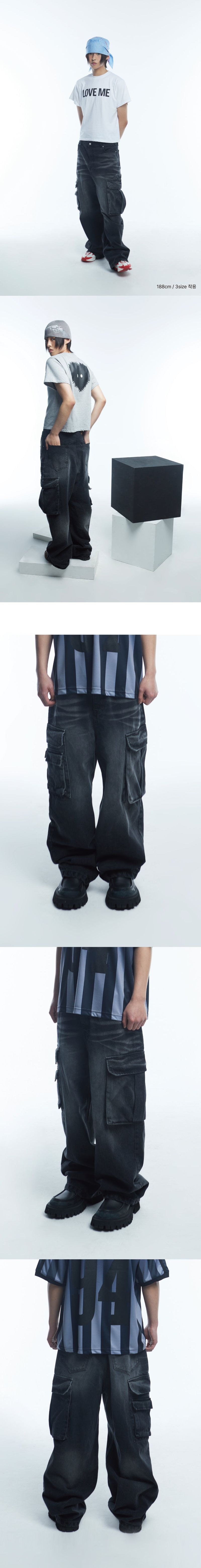 TBD XXL cargo pants Black Washed