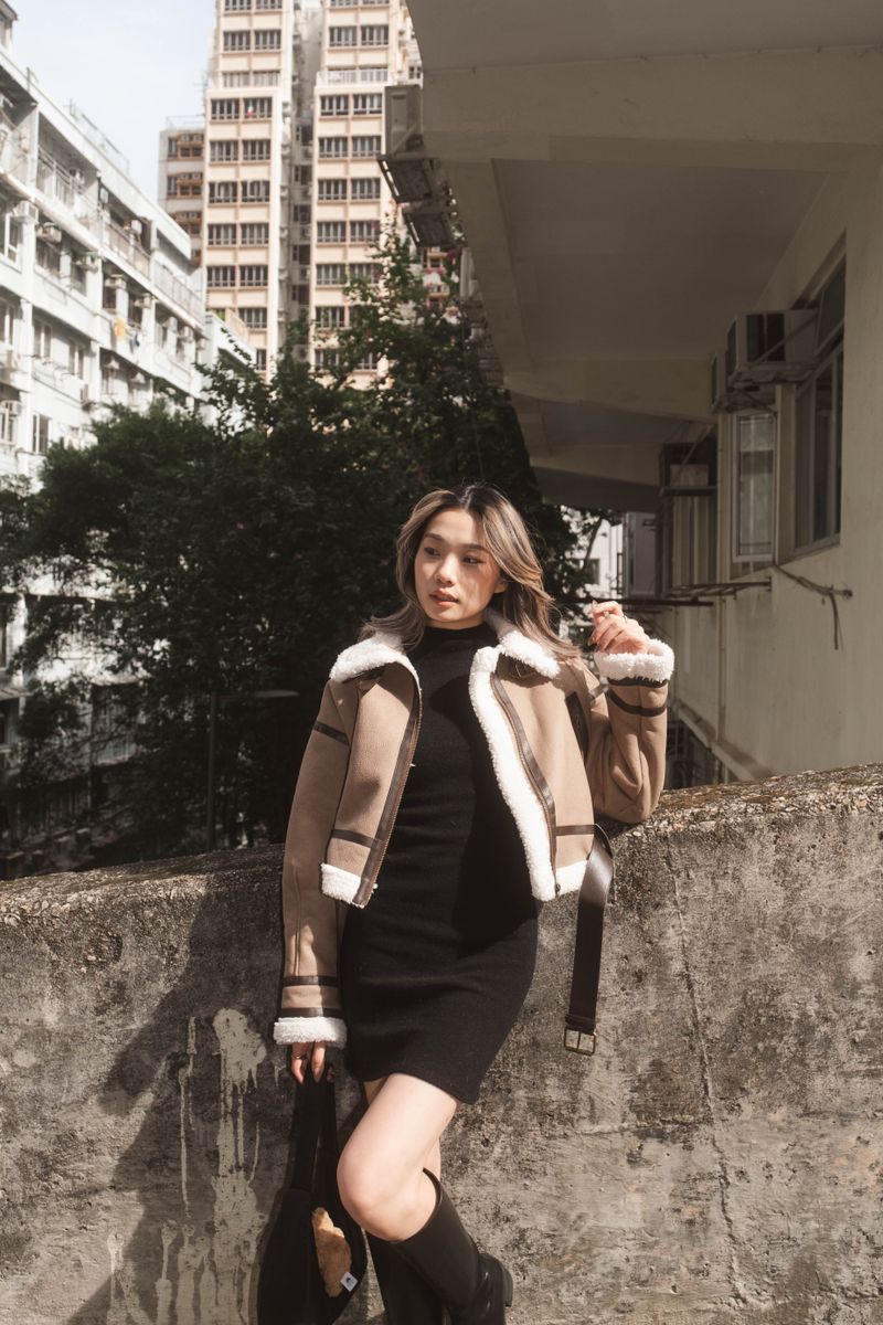 We Fell In Love In Reality（ウィ フェル イン ラブ イン リアリティ）の「Mocha Fleece Faux Jacket（Jackets/Outerwear）」