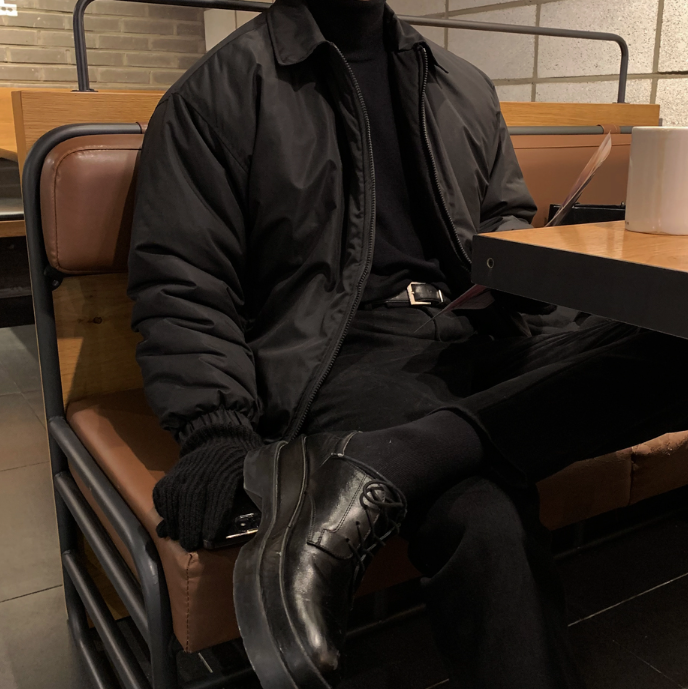 Mapper Simple Two-Way Collar Padded Jacket